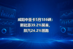 咸阳中重卡5月186辆:新能源39.2%居首,陕汽24.2%领跑