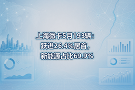 上海微卡5月193辆:跃进26.4%居首,新能源占比69.9%