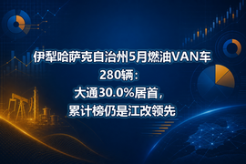 伊犁哈萨克自治州5月燃油VAN车280辆:大通30.0%居首,累计榜仍是江改领先