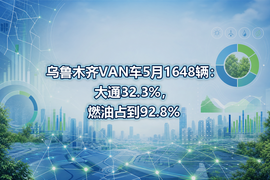 乌鲁木齐VAN车5月1648辆：大通32.3%，燃油占到92.8%