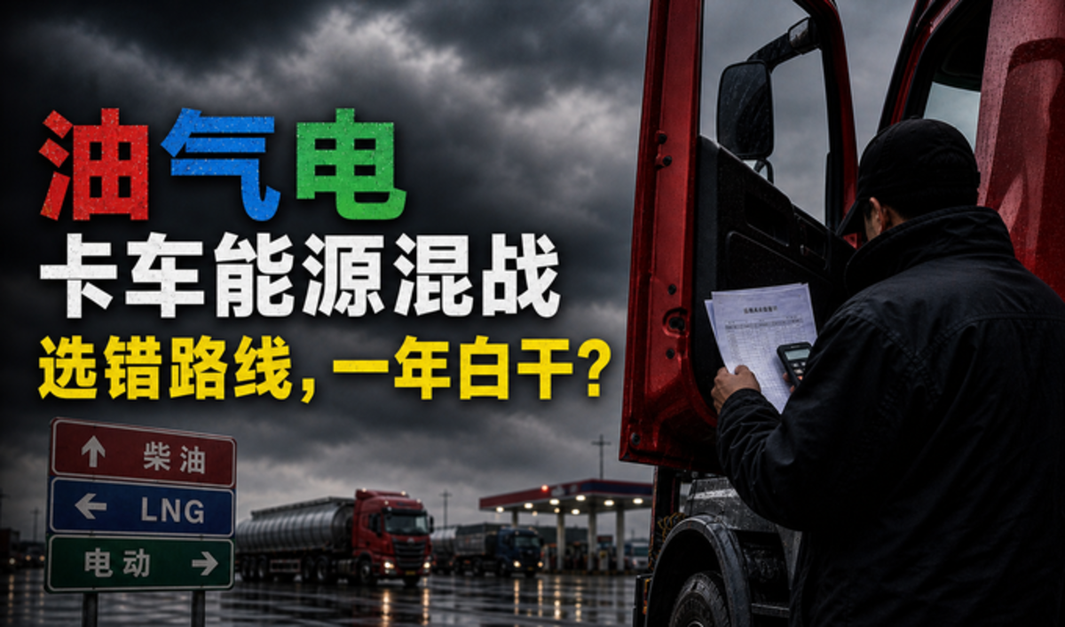 “油气电”卡车能源混战:选错路线,可能亏几年!