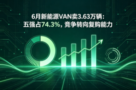 6月新能源VAN卖3.63万辆：五强占74.3%，竞争转向复购能力
