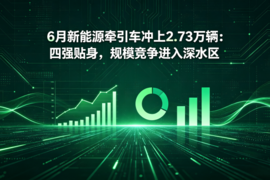 6月新能源牵引车冲上2.73万辆：四强贴身，规模竞争进入深水区