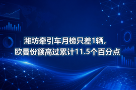 潍坊牵引车月榜只差1辆，欧曼份额高过累计11.5个百分点