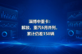 淄博中重卡:解放、重汽6月并列,累计仍差158辆