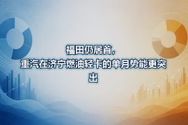 福田仍居首,重汽在济宁燃油轻卡的单月势能更突出