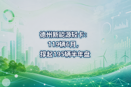 德州新能源轻卡：119辆6月，撑起195辆半年盘