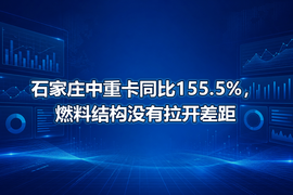 石家庄中重卡同比155.5%,燃料结构没有拉开差距