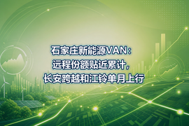 石家庄新能源VAN：远程份额贴近累计，长安跨越和江铃单月上行