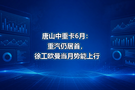 唐山中重卡6月：重汽仍居首，徐工欧曼当月势能上行