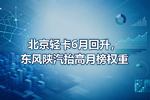 北京轻卡6月回升,东风陕汽抬高月榜权重