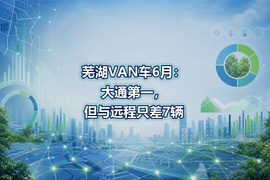 芜湖VAN车6月:大通第一,但与远程只差7辆
