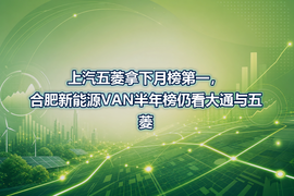 上汽五菱拿下月榜第一,合肥新能源VAN半年榜仍看大通与五菱