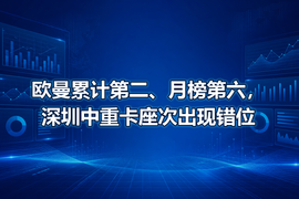欧曼累计第二、月榜第六,深圳中重卡座次出现错位