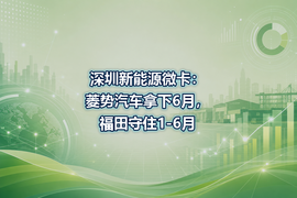 深圳新能源微卡：菱势汽车拿下6月，福田守住1-6月