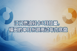 江门燃油轻卡6月放量,福田的单月份额高过年内底盘
