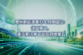 惠州新能源牵引车月榜错位：徐工第二，重汽累计第二却在月榜第五