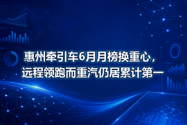 惠州牵引车6月月榜换重心,远程领跑而重汽仍居累计第一
