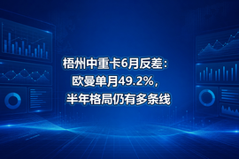 梧州中重卡6月反差:欧曼单月49.2%,半年格局仍有多条线