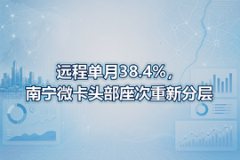 远程单月38.4%,南宁微卡头部座次重新分层