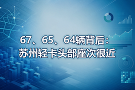 67、65、64辆背后:苏州轻卡头部座次很近