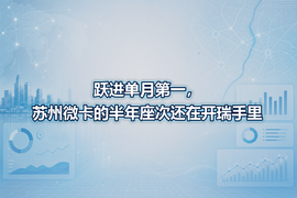 跃进单月第一，苏州微卡的半年座次还在开瑞手里
