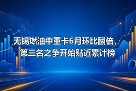 无锡燃油中重卡6月环比翻倍，第三名之争开始贴近累计榜
