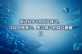 宿迁轻卡6月同比转正,江铃月榜第三、累计第六的错位更醒目