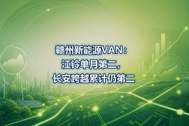 赣州新能源VAN:江铃单月第二,长安跨越累计仍第二
