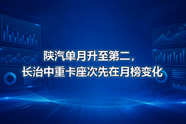 陕汽单月升至第二，长治中重卡座次先在月榜变化