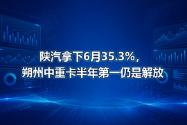 陕汽拿下6月35.3%，朔州中重卡半年第一仍是解放