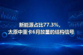 新能源占比77.3%,太原中重卡6月放量的结构信号