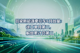 吕梁新能源牵引车6月放量：徐工单月第二，解放累计仍第二
