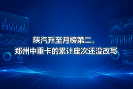 陕汽升至月榜第二，郑州中重卡的累计座次还没改写