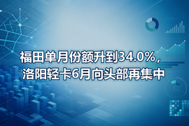 福田单月份额升到34.0%，洛阳轻卡6月向头部再集中