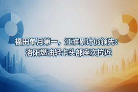 福田单月第一,江淮累计仍领先:洛阳燃油轻卡头部座次拉近