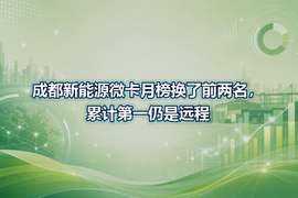 成都新能源微卡月榜换了前两名，累计第一仍是远程