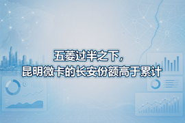 五菱过半之下，昆明微卡的长安份额高于累计