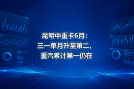 昆明中重卡6月:三一单月升至第二,重汽累计第一仍在