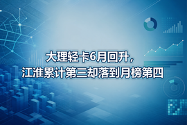 大理轻卡6月回升，江淮累计第三却落到月榜第四