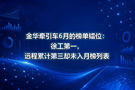 金华牵引车6月的榜单错位：徐工第一，远程累计第三却未入月榜列表