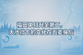 福田单月升至第二,天水微卡的变化在五菱身后