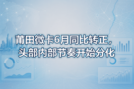 莆田微卡6月同比转正，头部内部节奏开始分化