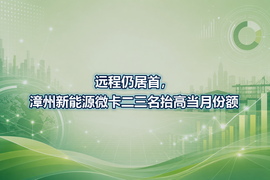 远程仍居首,漳州新能源微卡二三名抬高当月份额