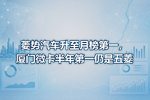 菱势汽车升至月榜第一,厦门微卡半年第一仍是五菱