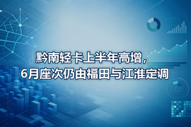 黔南轻卡上半年高增，6月座次仍由福田与江淮定调