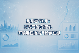 荆州微卡6月:长安五菱仍领跑,开瑞远程抬高月榜存在感