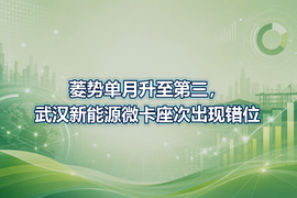 菱势单月升至第三，武汉新能源微卡座次出现错位