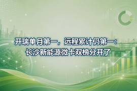 开瑞单月第一，远程累计仍第一：长沙新能源微卡双榜分开了