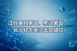 江铃单月第二、累计第五，长沙轻卡座次出现错位